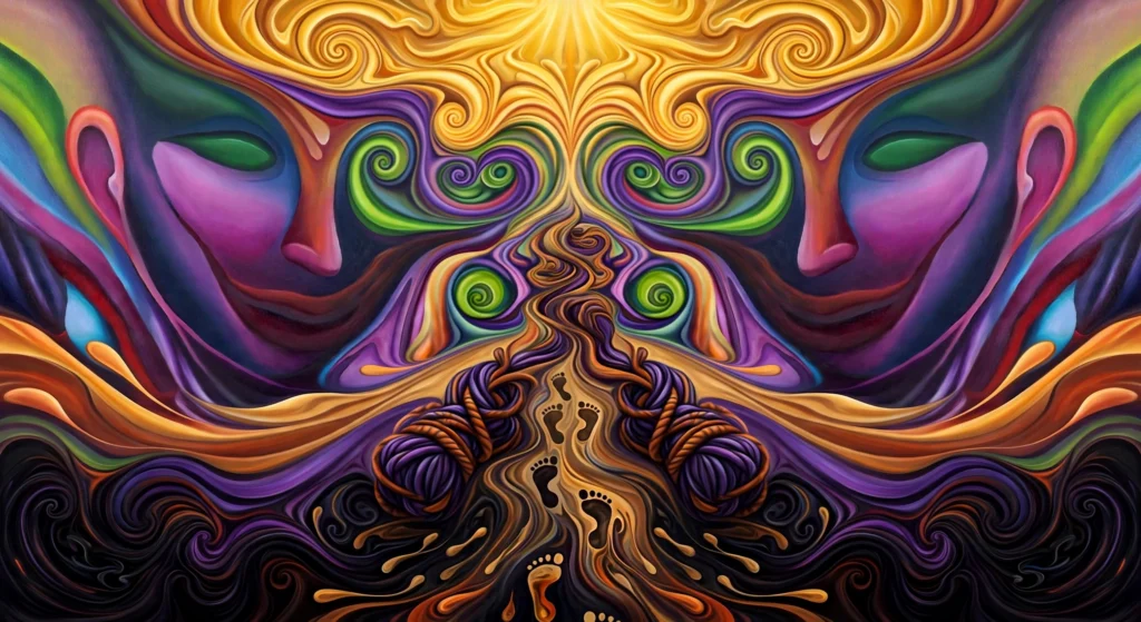 Abstract artwork for the poem 'Poetic Pestilence'