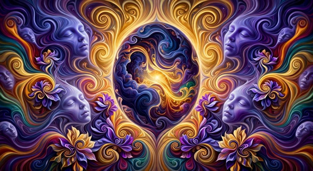 Abstract artwork for the poem 'Birth of a Soul'