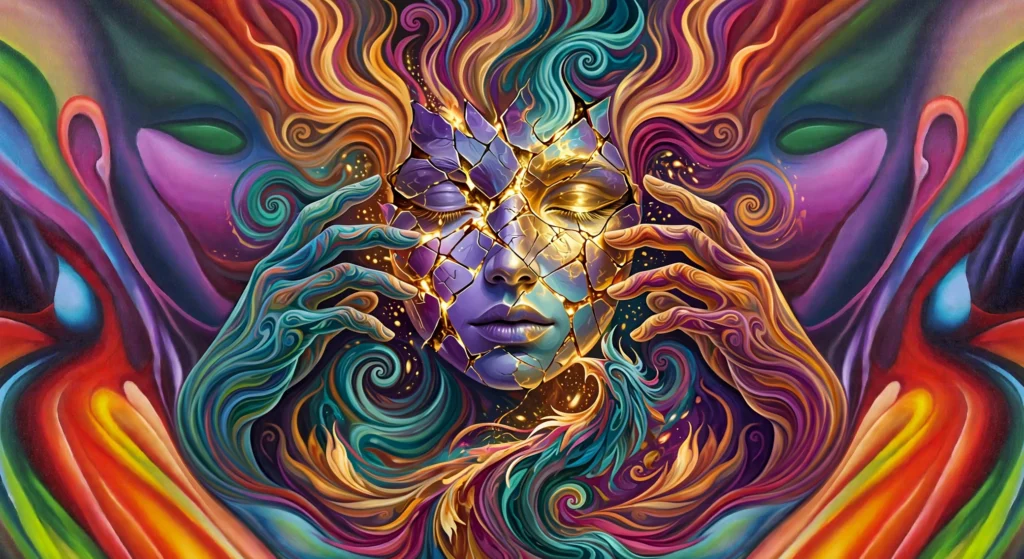Abstract artwork for the poem 'A poetic mind needs a Creative environment.'