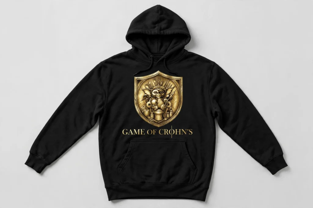 Game of Crohn's Hoodie – Black Crest (Coming Soon)