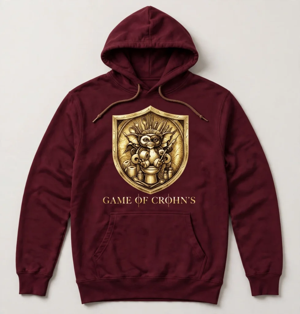 Game of Crohn's Hoodie – Burgundy Crest (Coming Soon)