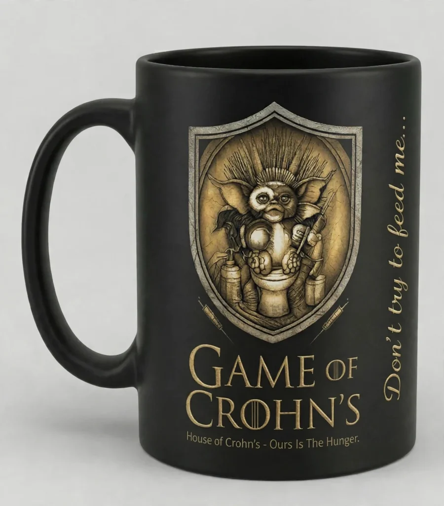 Game of Crohn's mug – Black Sigil – front view