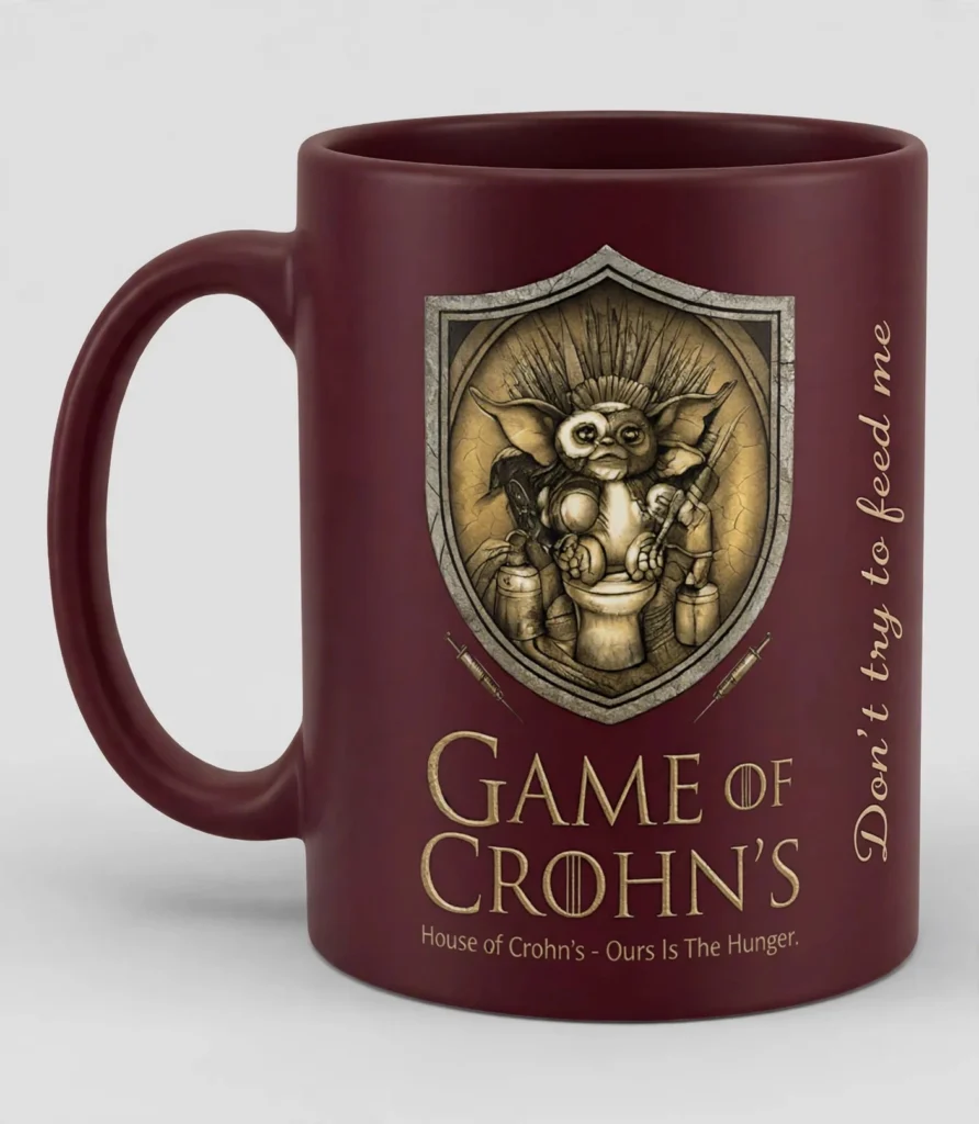 Game of Crohn's mug – Burgundy – front view