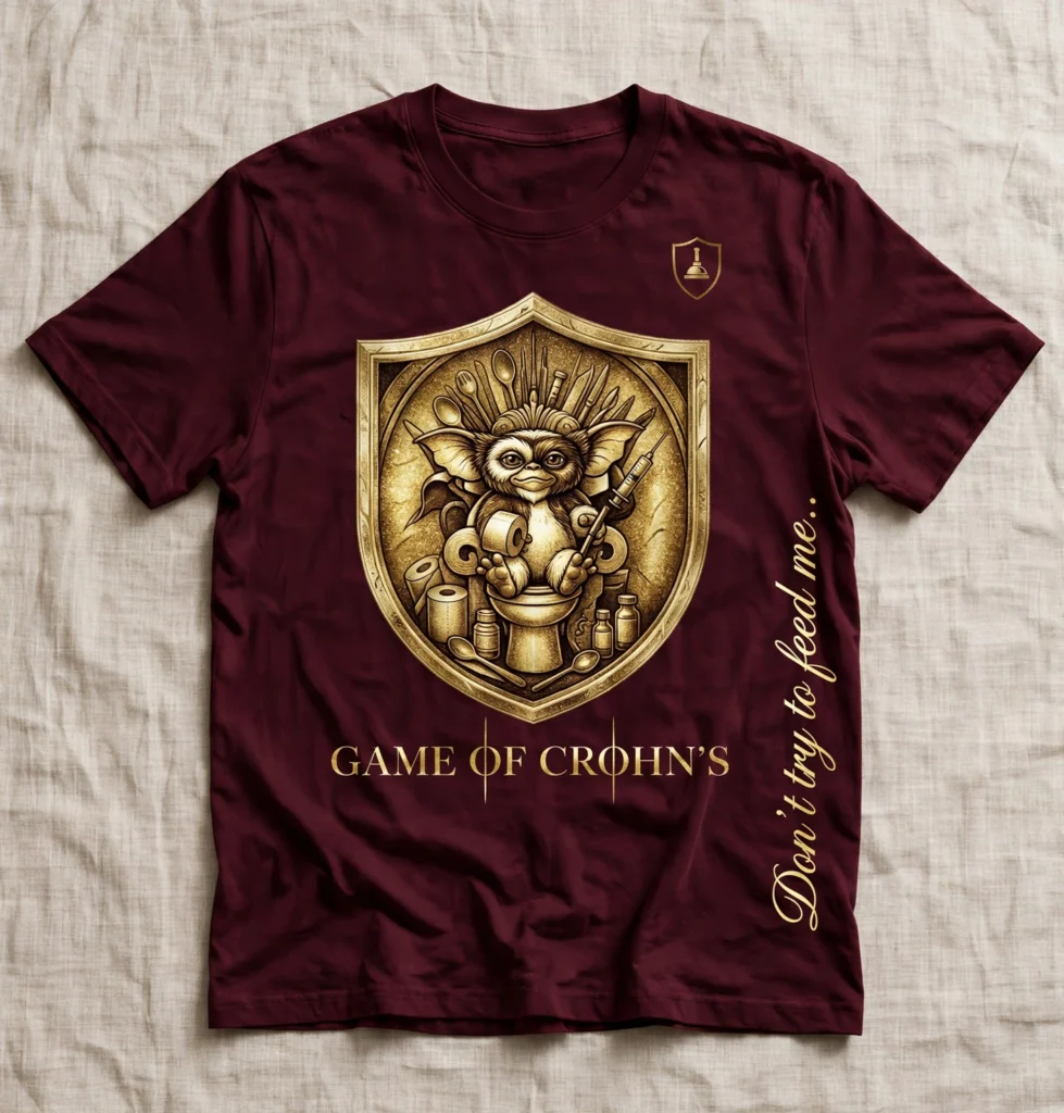 Game of Crohn's T-Shirt – Burgundy Crest (Coming Soon)